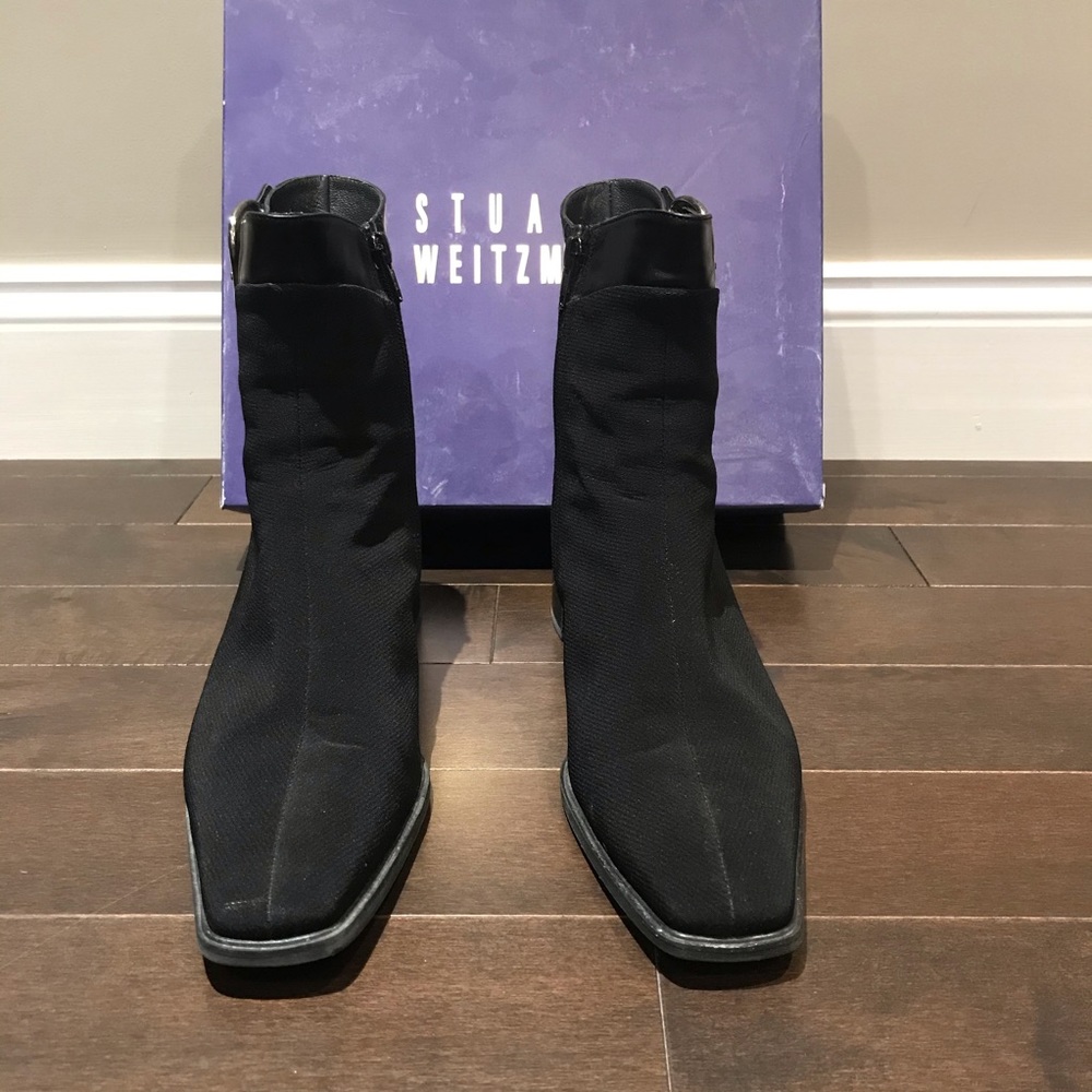 Stuart Weitzman Black Gore-Tex Fabric Boots - image 3